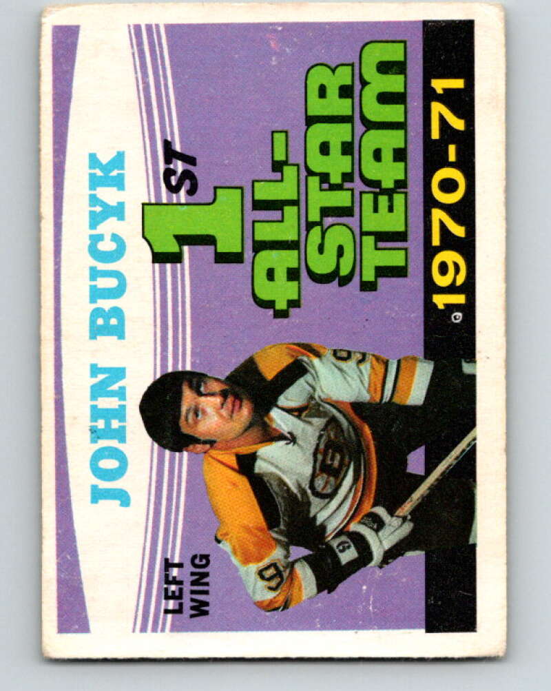 1971-72 O-Pee-Chee #255 Johnny Bucyk AS Boston Bruins V9844