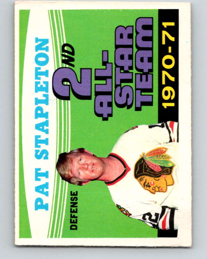 1971-72 O-Pee-Chee #258 Pat Stapleton AS Chicago Blackhawks V9858