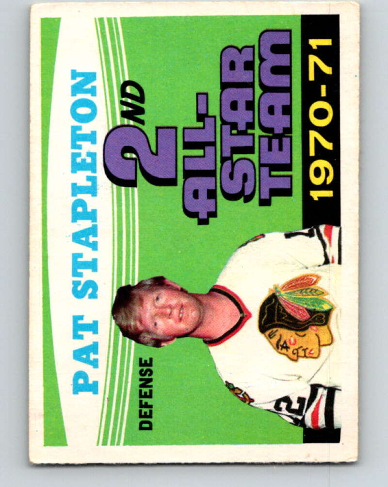 1971-72 O-Pee-Chee #258 Pat Stapleton AS Chicago Blackhawks V9942