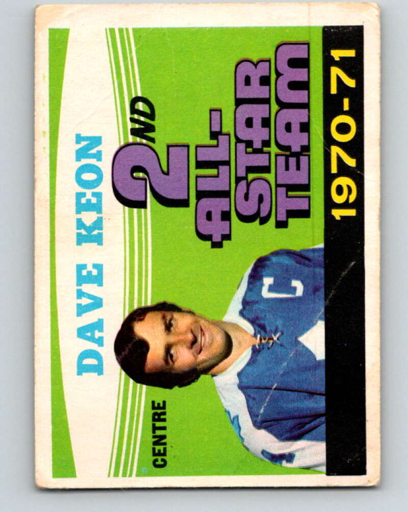 1971-72 O-Pee-Chee #259 Dave Keon AS Toronto Maple Leafs V9944