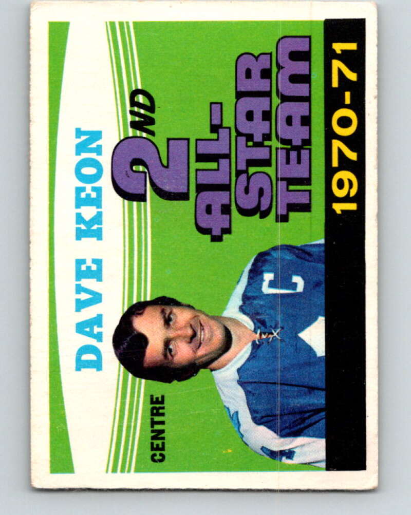 1971-72 O-Pee-Chee #259 Dave Keon AS Toronto Maple Leafs V9945