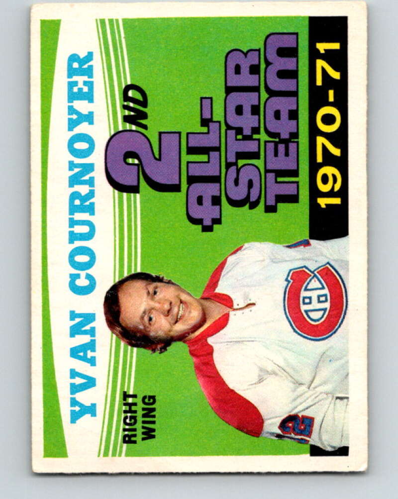 1971-72 O-Pee-Chee #260 Yvan Cournoyer AS Montreal Canadiens V9948