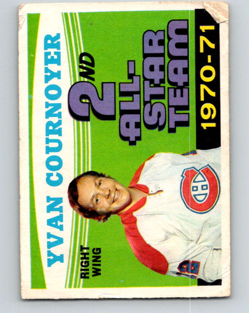 1971-72 O-Pee-Chee #260 Yvan Cournoyer AS Montreal Canadiens V9950