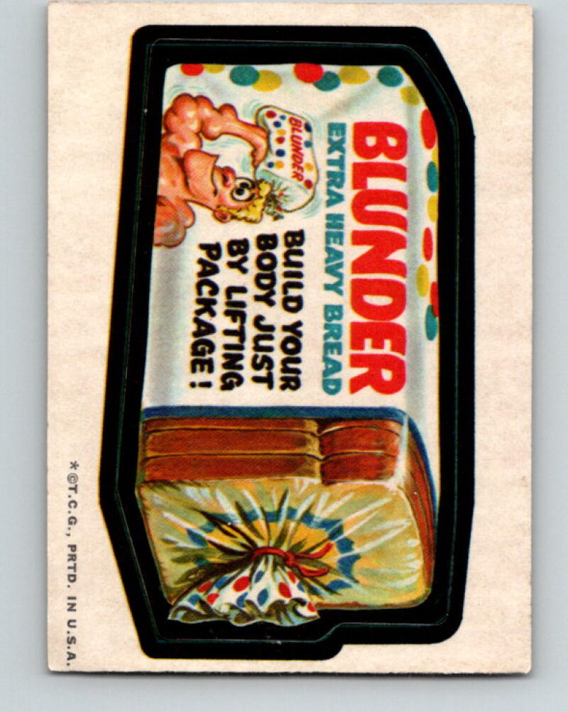 1973 Wacky Packages - Blunder Extra Heavy Bread V9972