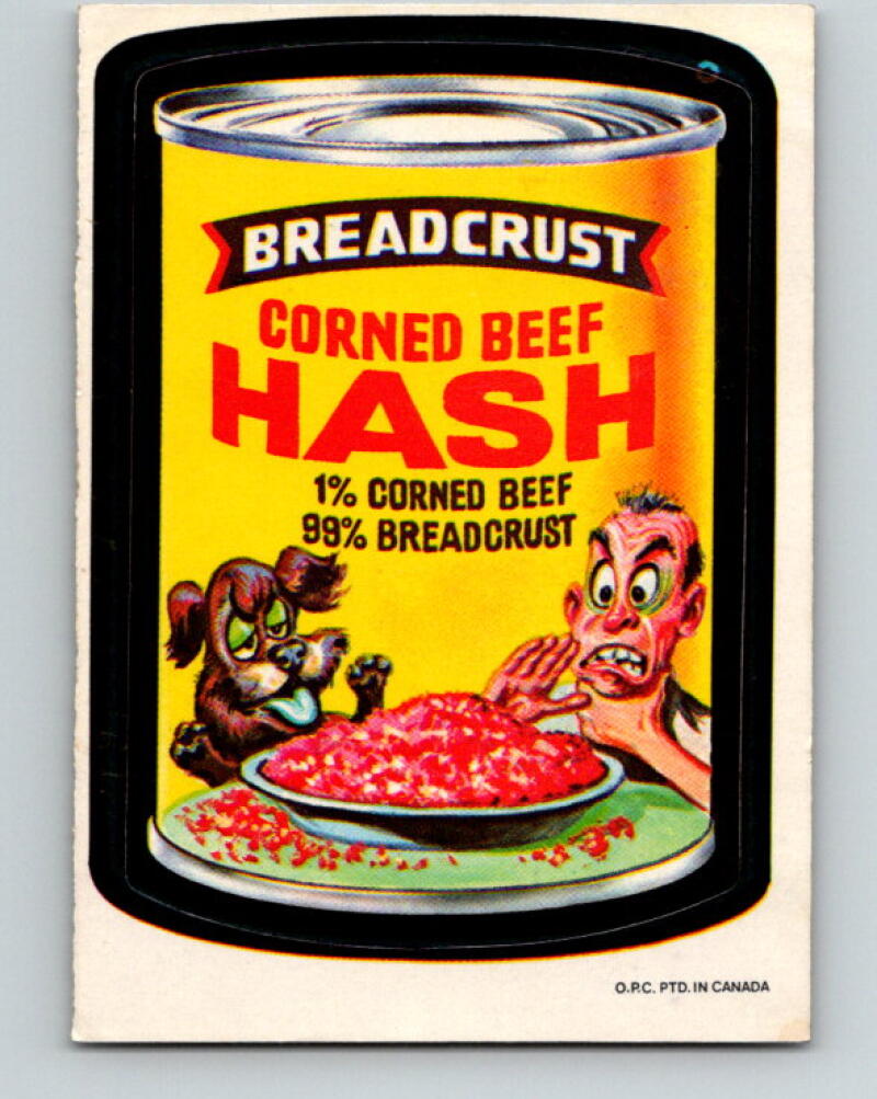 1973 Wacky Packages - Breadcrust Corned Beef Hash V9979