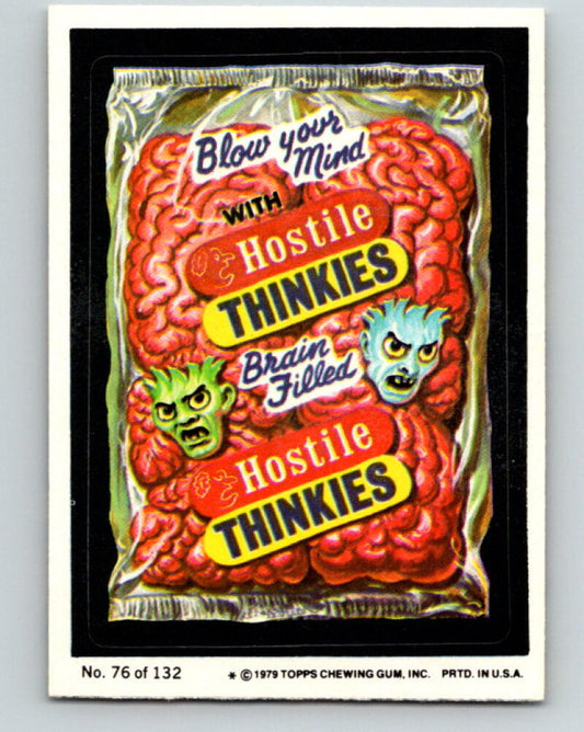 1979 Wacky Packages - #76 Hostile Thinkies Brain Filled V9992