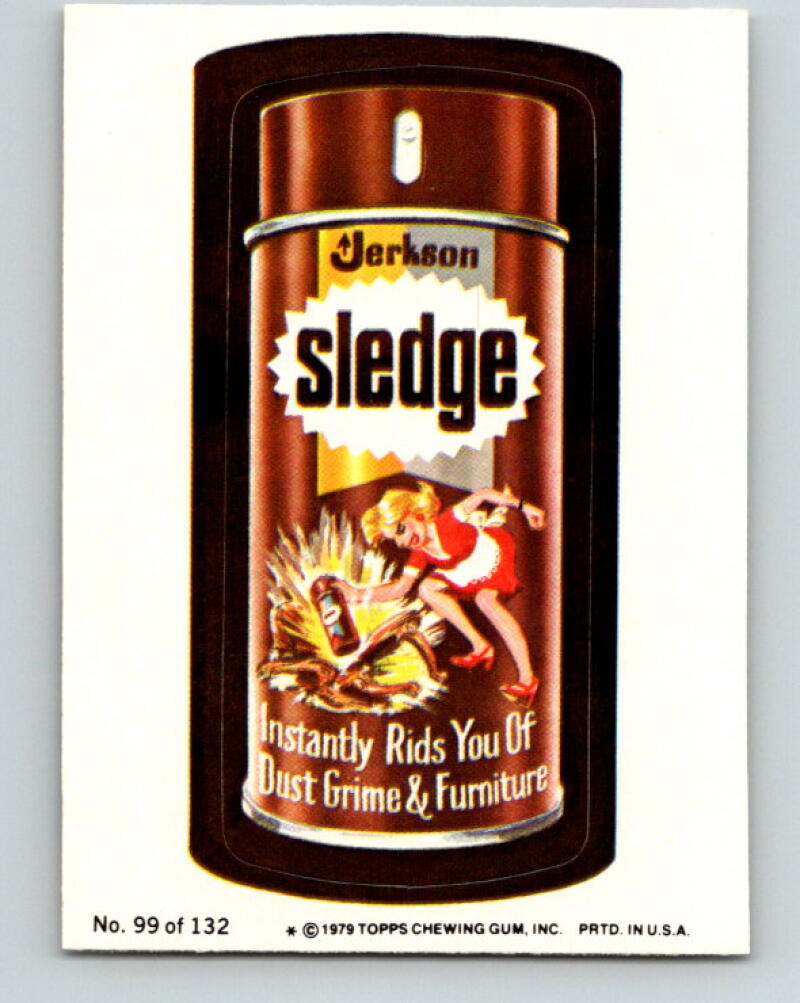 1979 Wacky Packages - #99 Jerkson Sledge Dust Grime & Furniture V9994