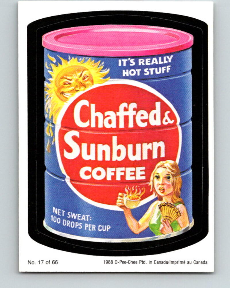 1988 Wacky Packages - #17 Chaffed & Sunburn Coffee V10000