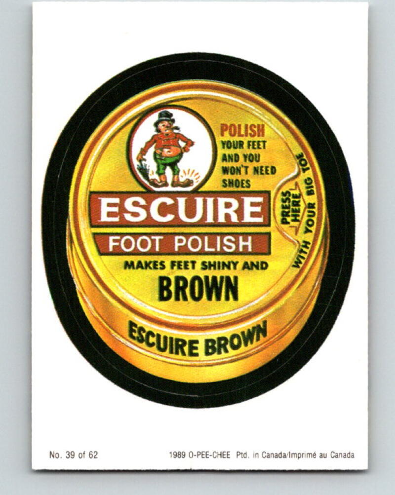 1989 Wacky Packages - #39 Escuire Foot Polish Brown V10012