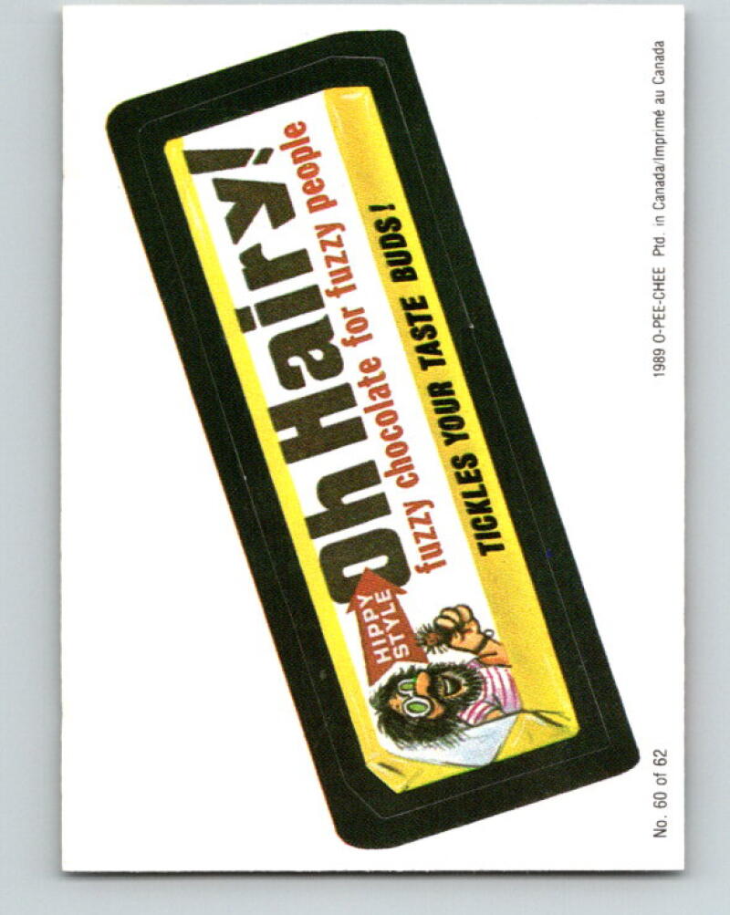 1989 Wacky Packages - #60 Oh Hairy Fuzzy Chocolate Fuzzy People V10018