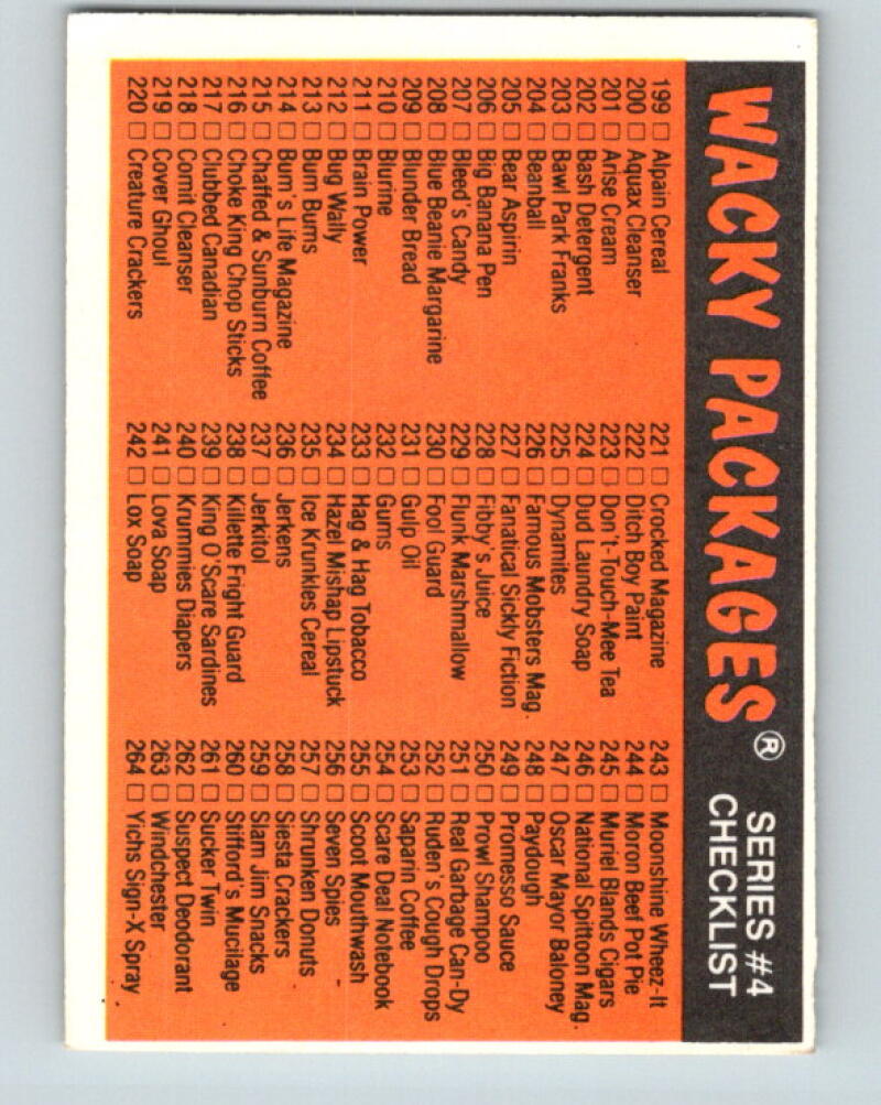 1980 Wacky Packages - #199 Alpain Mixed Up Cereal V10024