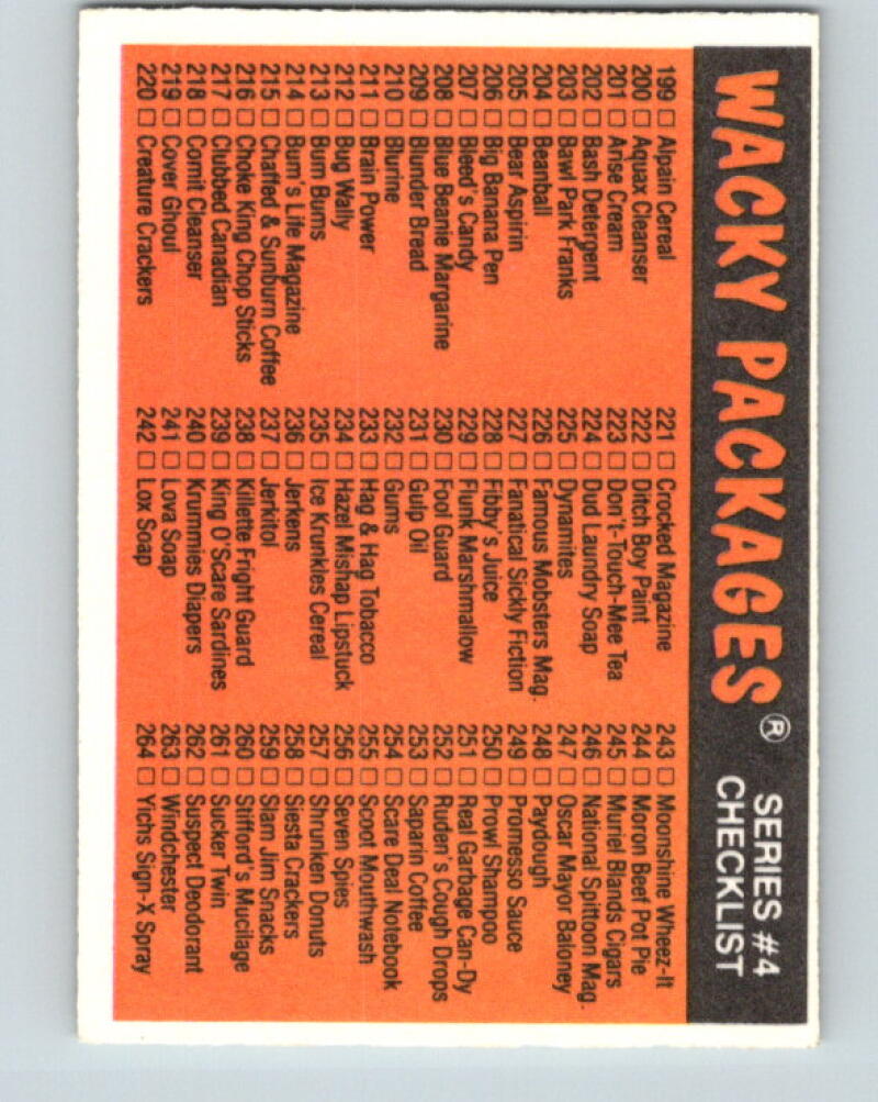 1980 Wacky Packages - #200 New Aquax Cleaner for Ducks V10025