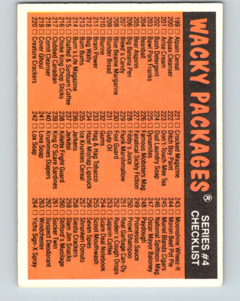1980 Wacky Packages - #232 Gums Worlds Oldest Shark V10044
