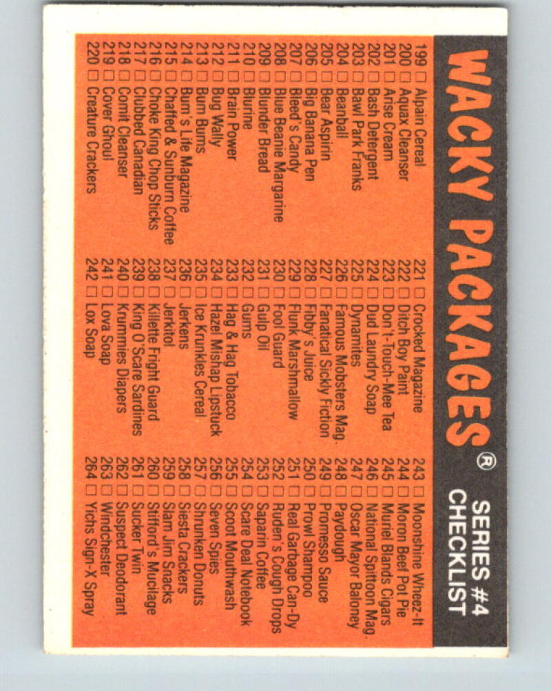 1980 Wacky Packages - #244 Moron Beef Pot Pie V10052