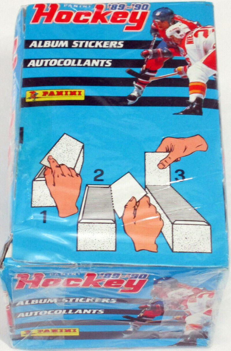 1989-90 Panini Hockey Album Stickers Sealed Box - 100 Pack Box
