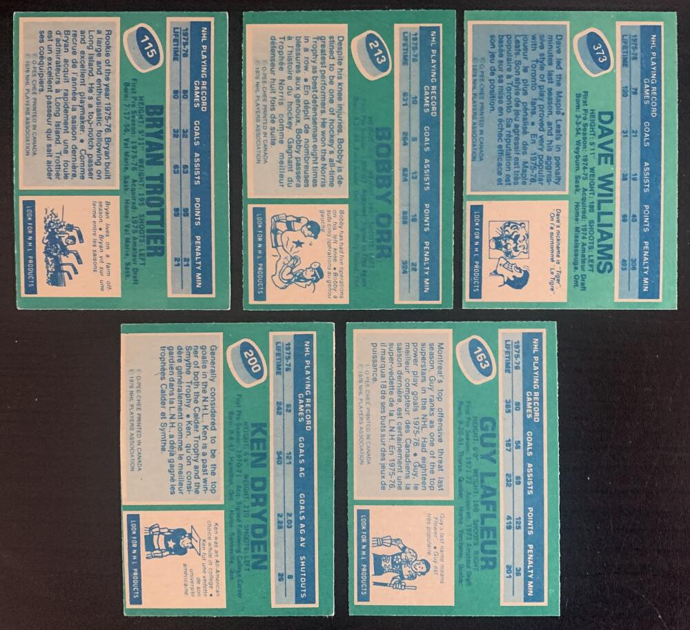 1976-77 O-Pee-Chee NHL Hockey Complete Set 1-396 NM-MINT *0182