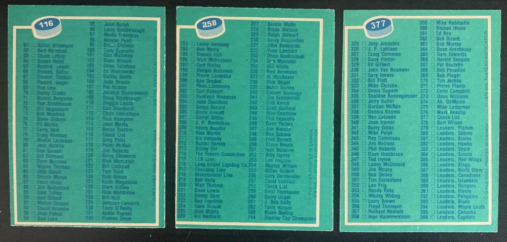 1976-77 O-Pee-Chee NHL Hockey Complete Set 1-396 NM-MINT *0182