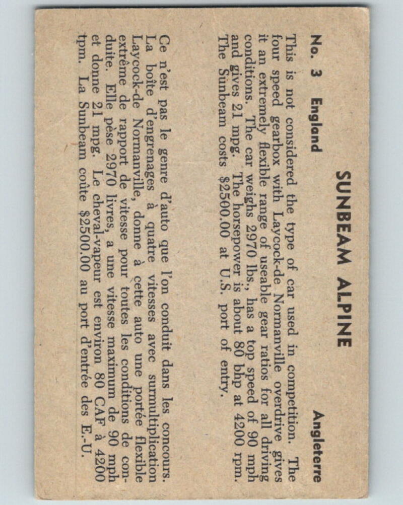 1956 Quaker Sports Cars - #3 Sunbeam Alpine V10064