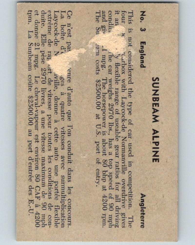 1956 Quaker Sports Cars - #3 Sunbeam Alpine V10065