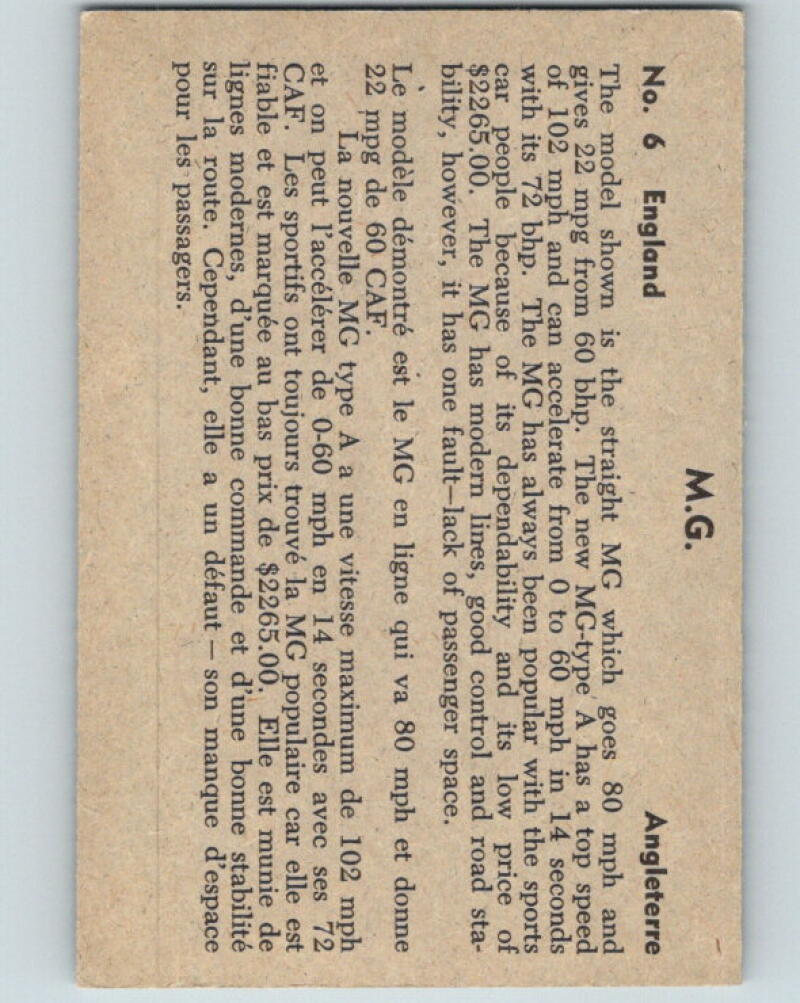 1956 Quaker Sports Cars - #6 M.G V10069