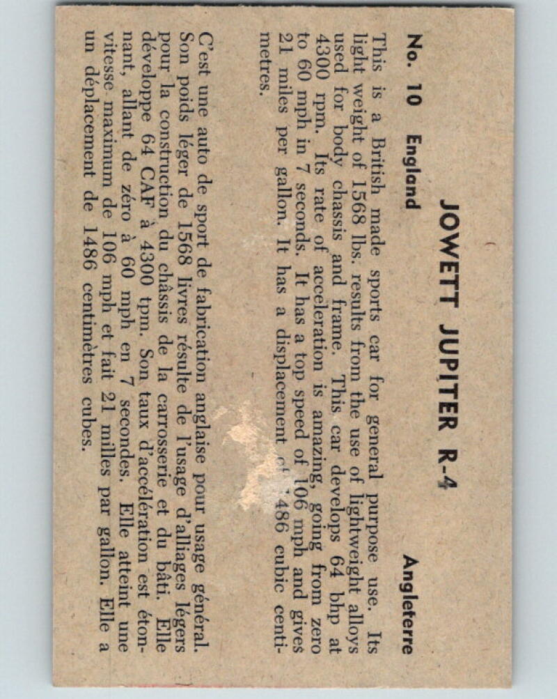 1956 Quaker Sports Cars - #10 Jowett Jupiter R-4 V10076