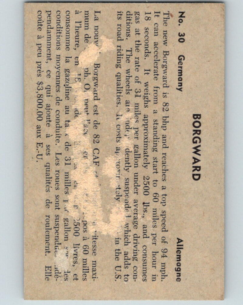 1956 Quaker Sports Cars - #30 Borgward V10104