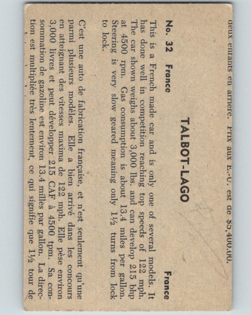 1956 Quaker Sports Cars - #32 Talbot-Lago V10106