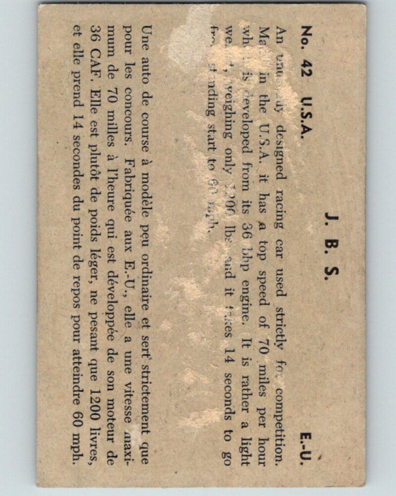 1956 Quaker Sports Cars - #42 J.B.S V10112