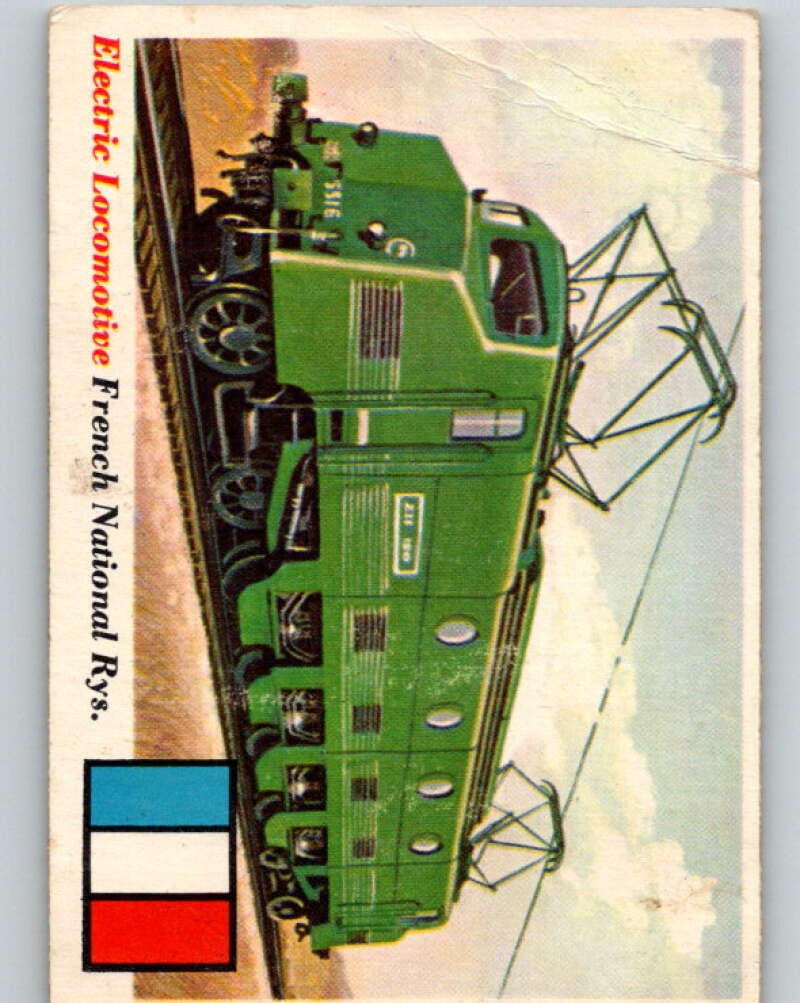 1955 Topps Rails and Sails #7 Electric Locomotive V10113
