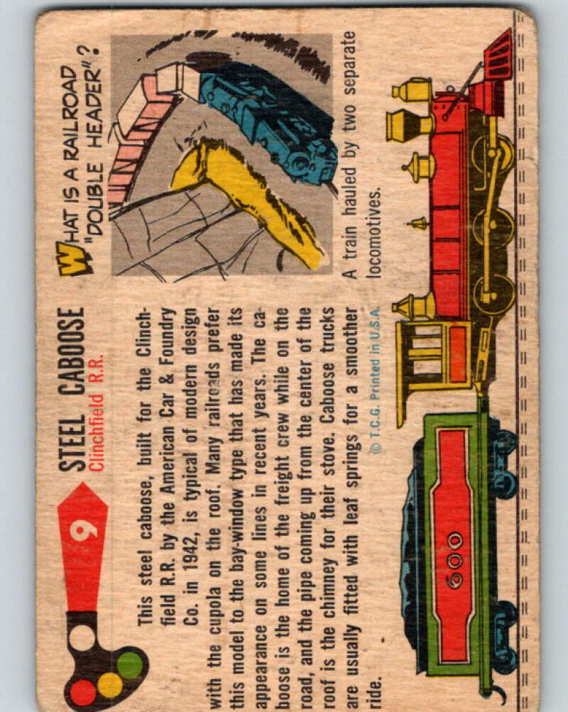 1955 Topps Rails and Sails #9 Steel Caboose V10114