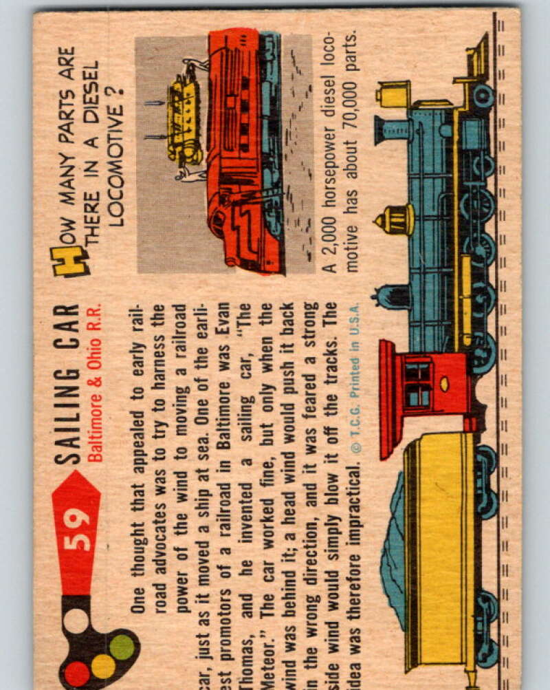 1955 Topps Rails and Sails #59 Sailing Car V10116