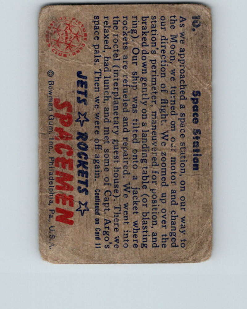 1951 Bowman Jets Rockets Spacemen #10 Space Station V10158