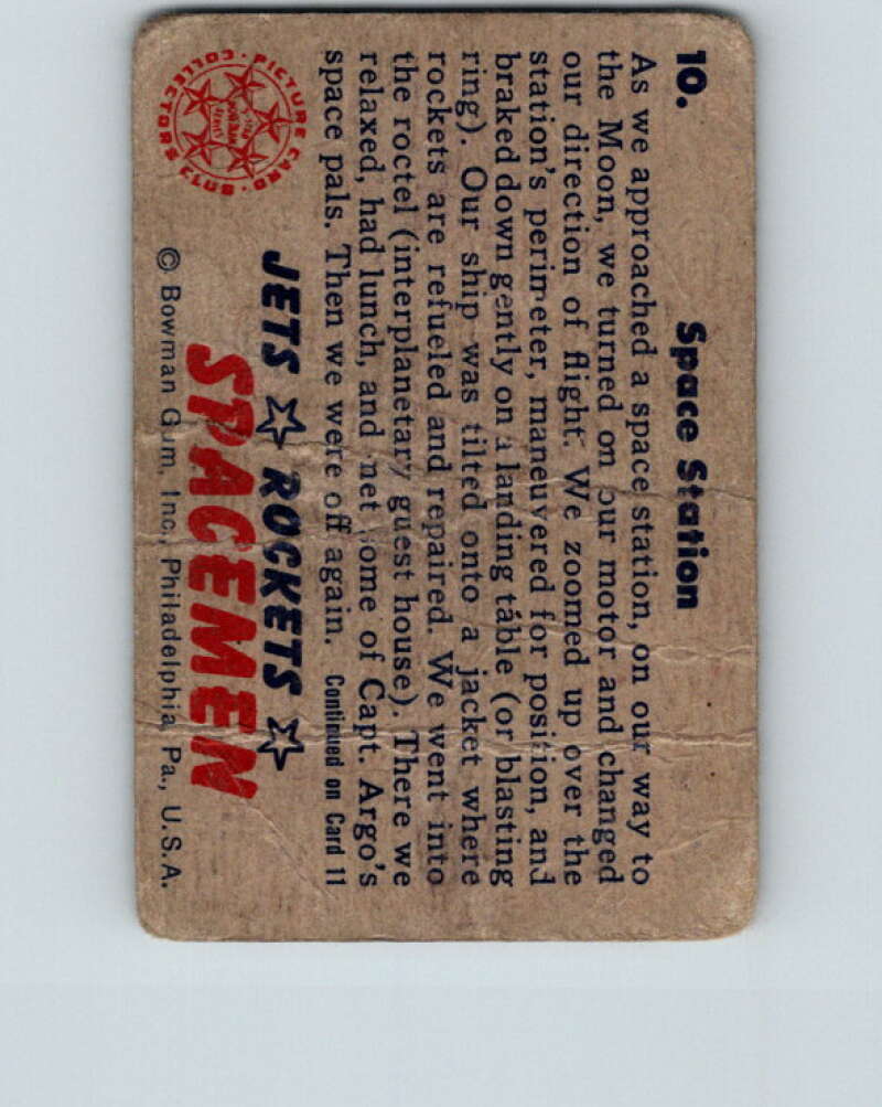 1951 Bowman Jets Rockets Spacemen #10 Space Station V10159