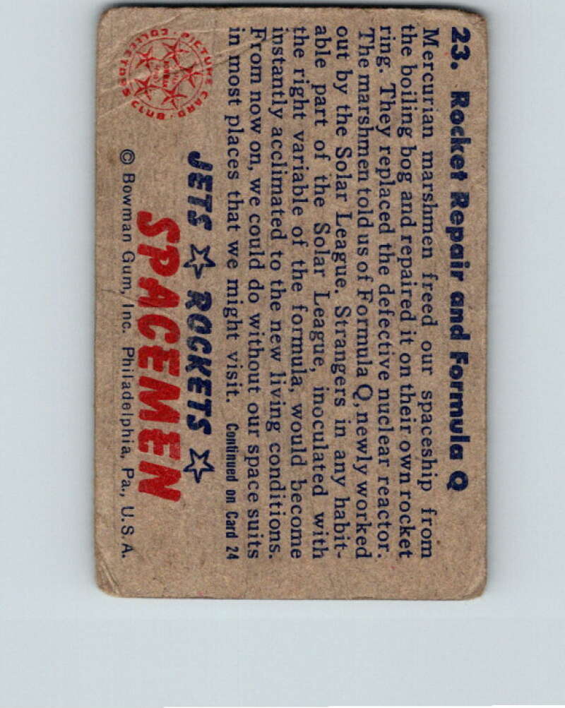 1951 Bowman Jets Rockets Spacemen #23 Rocket Repair V10172