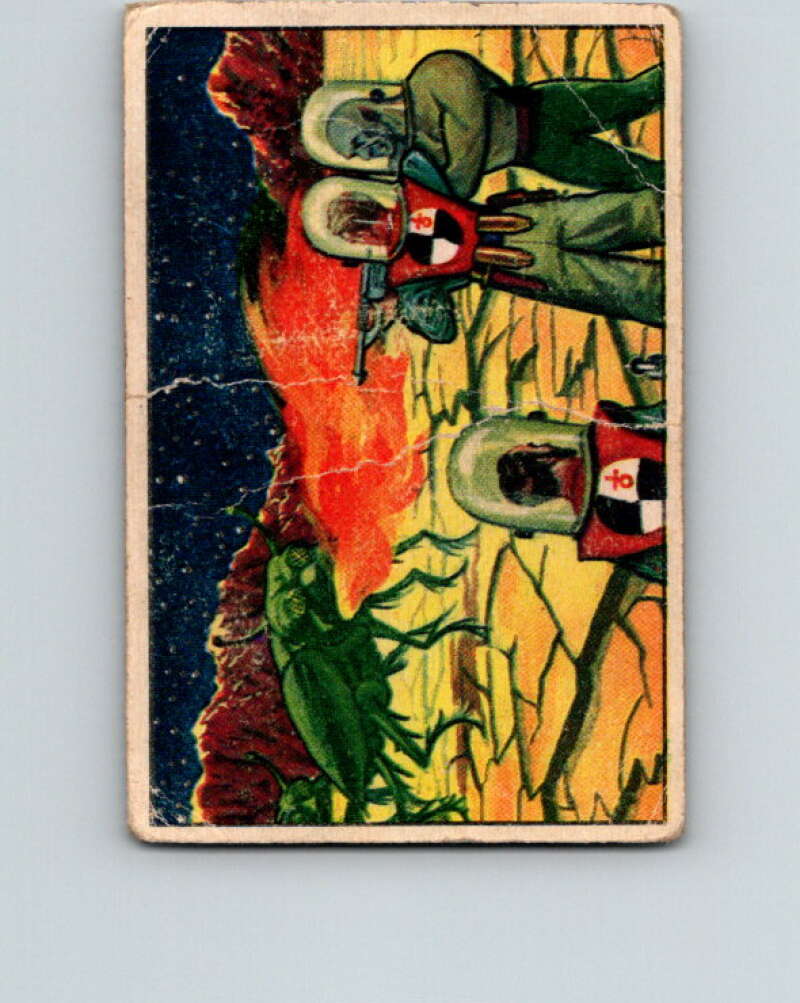 1951 Bowman Jets Rockets Spacemen #24 Fighting off Fire Beetles V10174