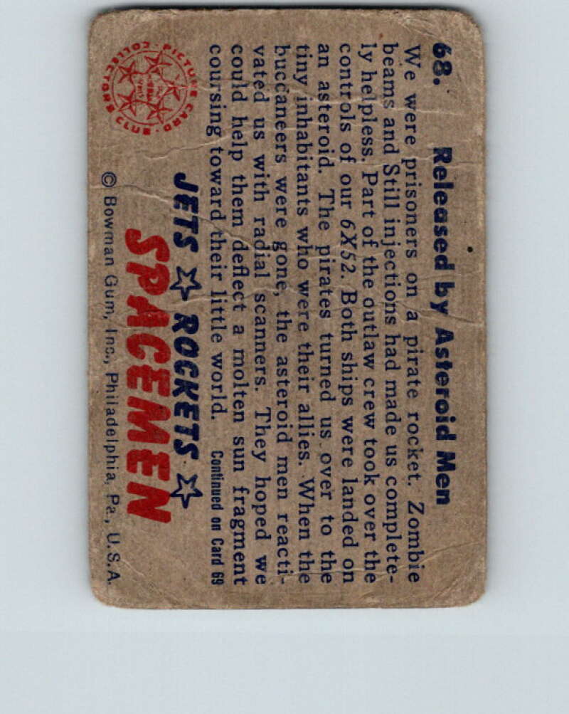 1951 Bowman Jets Rockets Spacemen #68 Released by Men V10212