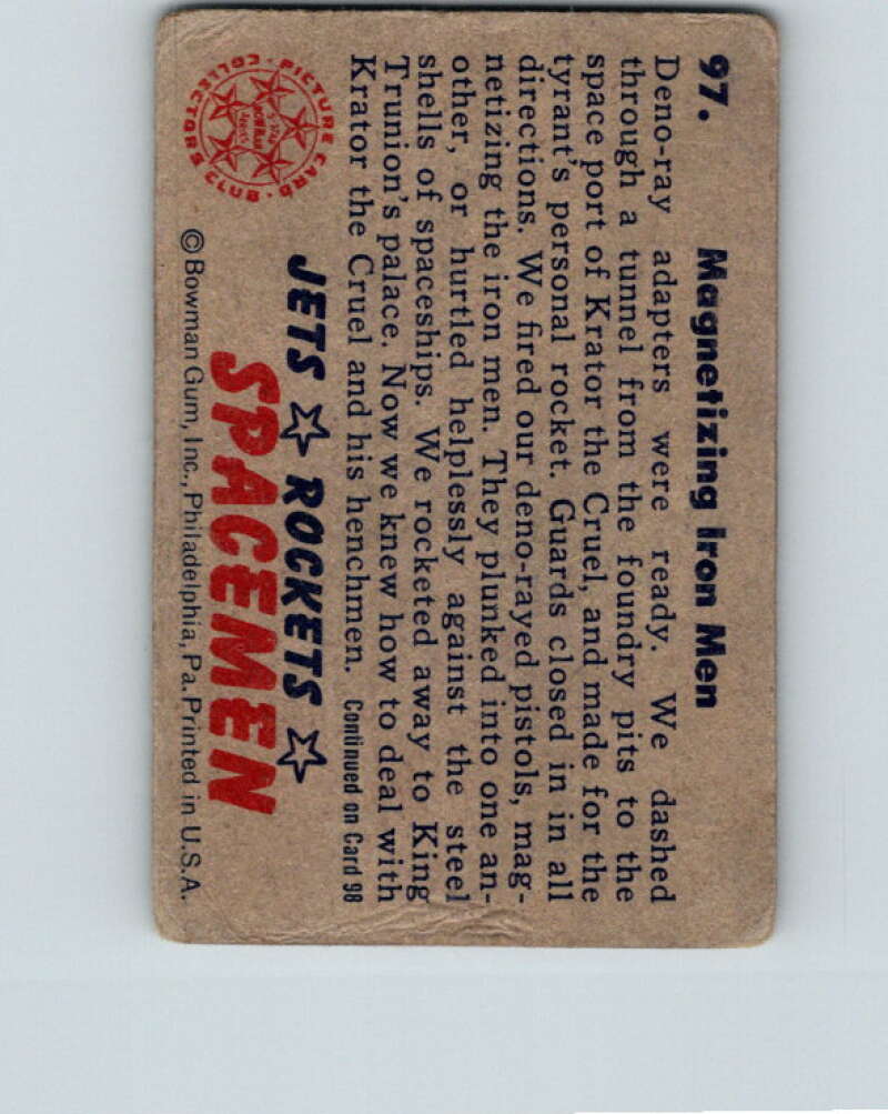 1951 Bowman Jets Rockets Spacemen #97 Magnetizing Men V10229