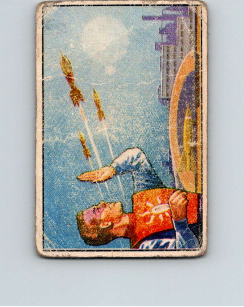 1951 Bowman Jets Rockets Spacemen #100 Help Arrives V10233