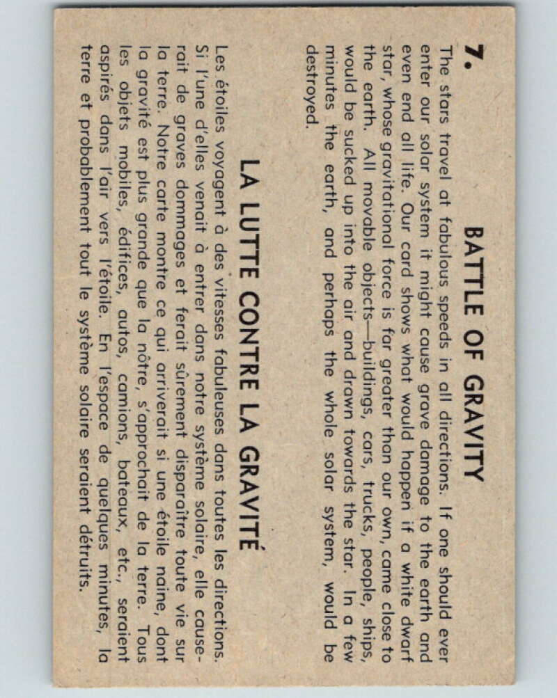 1958 Missiles and Satellites #7 Battle of Gravity V10236