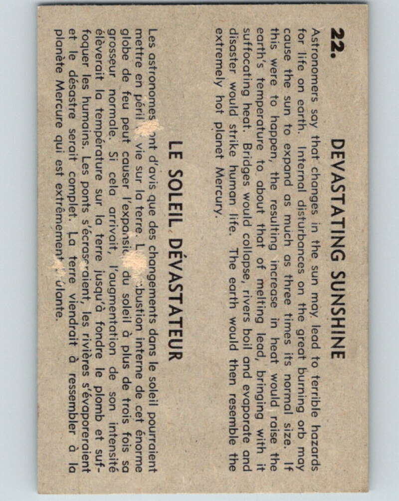 1958 Missiles and Satellites #22 Devastating Sunshine V10239