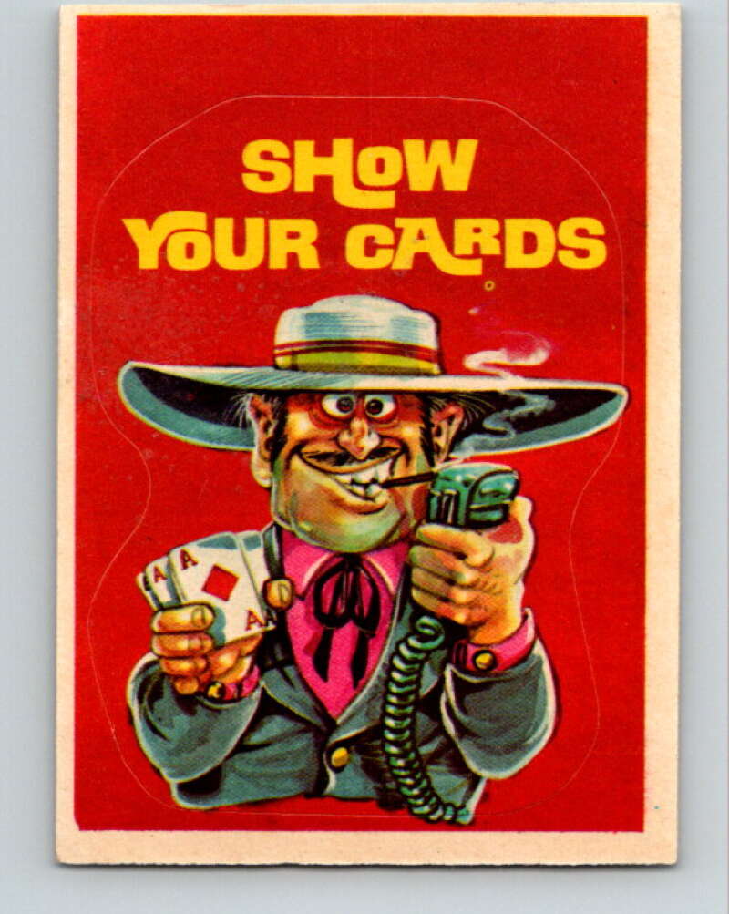 1977 Fleer CB Talk Stickers - #13 Show Your Cards V10289