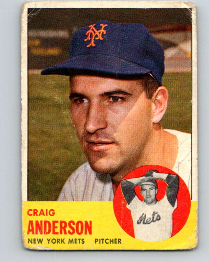 1963 Topps MLB #59 Craig Anderson New York Mets V10368