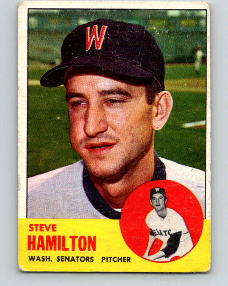 1963 Topps MLB #171 Steve Hamilton RC Rookie Washington Senators V10370