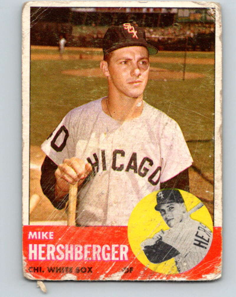 1963 Topps MLB #254 Mike Hershberger Chicago White Sox V10377