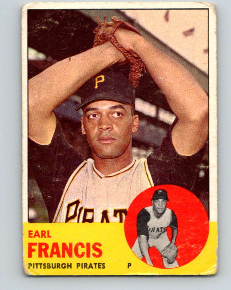 1963 Topps MLB #303 Earl Francis Pittsburgh Pirates V10379
