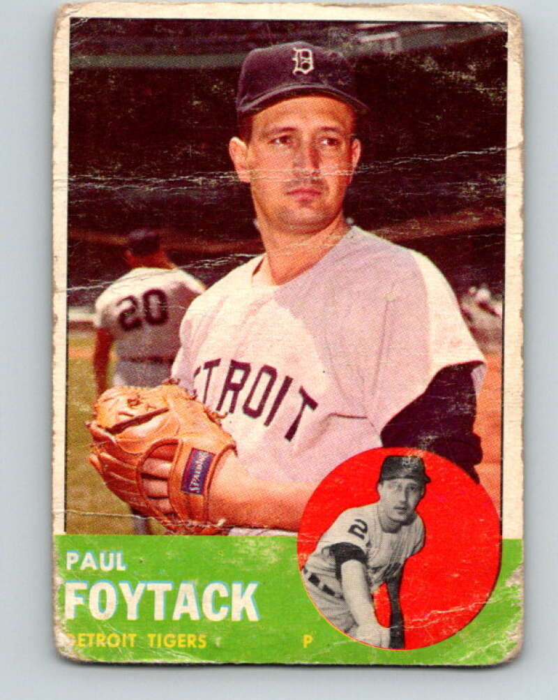 1963 Topps MLB #327 Paul Foytack Detroit Tigers V10380