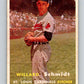 1957 Topps MLB #206 Willard Schmidt  St. Louis Cardinals  V10384