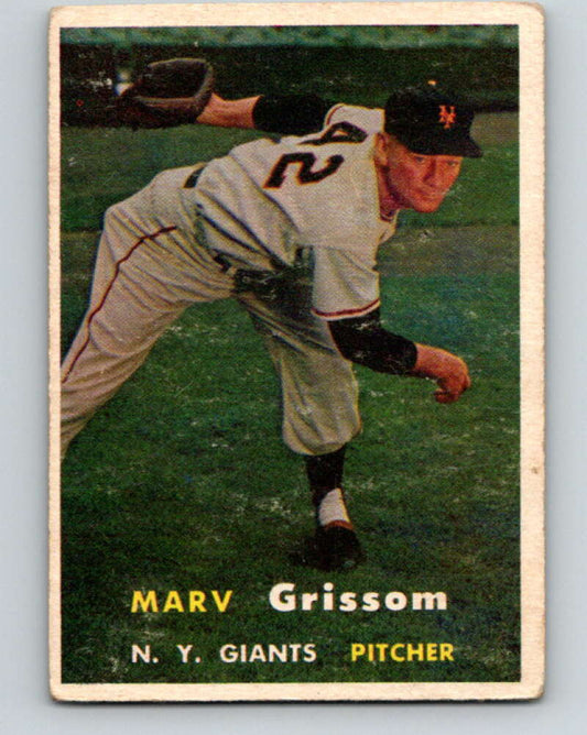 1957 Topps MLB #216 Marv Grissom  New York Giants  V10388