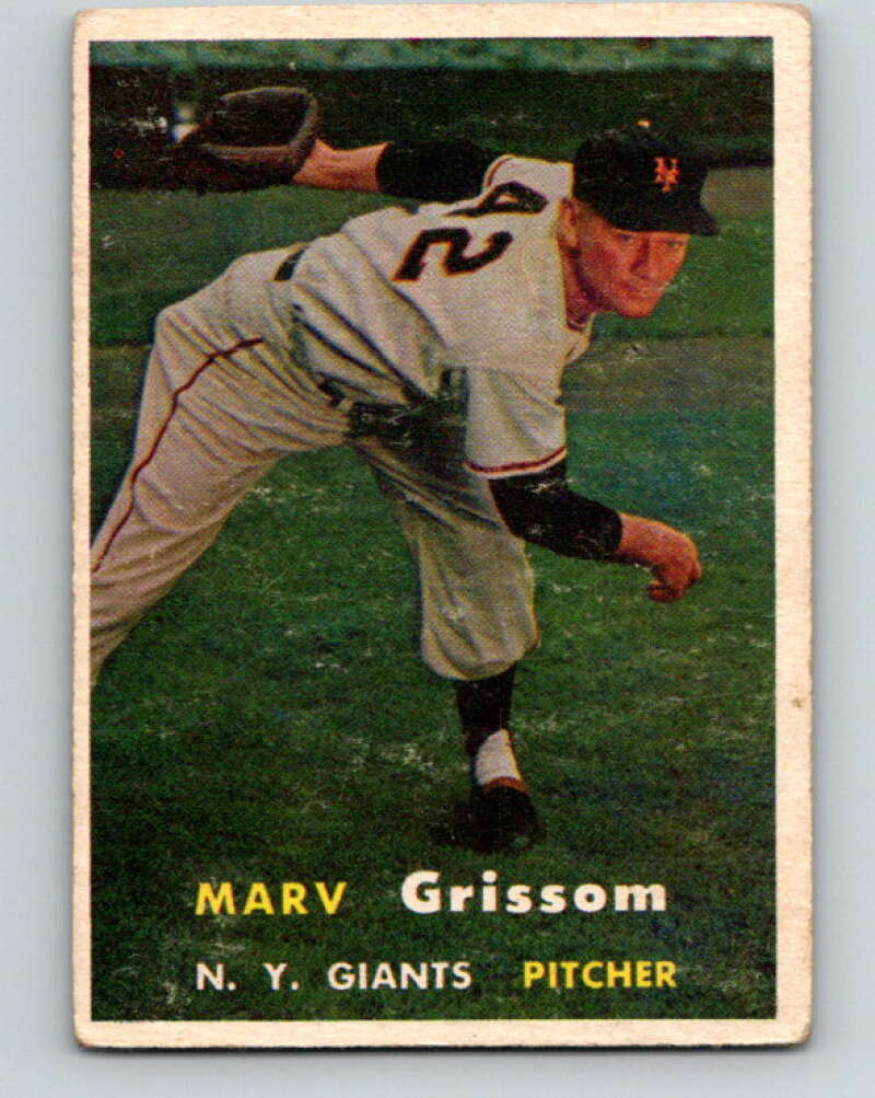 1957 Topps MLB #216 Marv Grissom New York Giants V10388