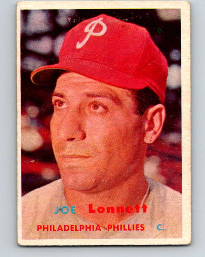 1957 Topps MLB #241 Joe Lonnett RC Rookie Philadelphia Phillies V10391